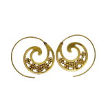 Boucles d'oreilles Spirales motifs or 347413