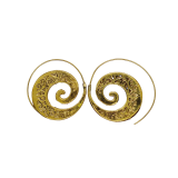 Boucles d'oreilles Spirales motifs or 347415