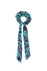 Chouchou 2en1 foulard amovible à fleurs bleu marine 332476