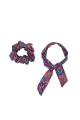 Chouchou 2en1 foulard amovible bohème multicolore 332502
