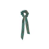 Chouchou 2en1 foulard amovible bohème turquoise à fleurs 347750