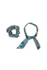 Chouchou 2en1 foulard amovible fleuris multicolore 332569