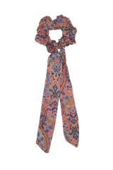 Chouchou 2en1 foulard amovible multicolore ethnique 327643