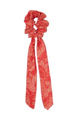 Chouchou 2en1 foulard amovible rouge bohème 327615