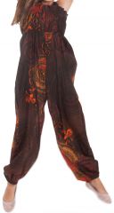 Combinaison pantalon Fille Ethnique et Imprimée Akela Marron et Orange 279822