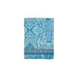 Foulard grand format imprimé bohème ethnique bleu turquoise Lucy 347827