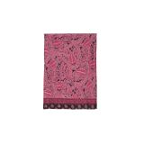 Foulard grand format imprimé bohème ethnique violet et rose Alina 348045