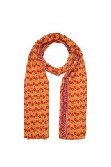 Grand foulard paréo femme bohème ethnique d'été orange Elvire 327764