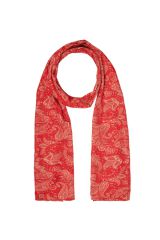 Grand foulard paréo femme bohème ethnique d'été rouge June 327786