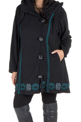 manteau femme grande taille original noir