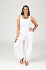 Pantalon Blanc Aladin pour femme Grande taille Edena 317361