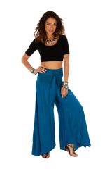 Pantalon bleu pour femme coupe ample et large Monika 311072