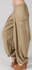 Pantalon Bouffant pour Femme Yoga ou Détente Sable Audric 282318