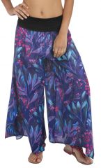 Pantalon extra large à imprimé fleuri coton pour femme Isa 319815