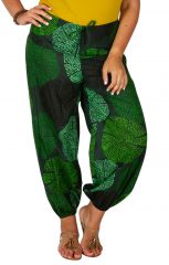 Pantalon grande taille ample et agréable vert Samba 309738