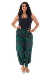 Pantalon grande taille coloré avec un smock à la taille Mirza 293017