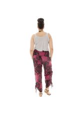 Pantalon grande taille coupe bouffante  avec imrpimés colorés Laly 291853