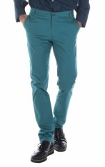 Pantalon homme chino bleu chic fête couleur pas cher Jule 314356