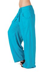 Pantalon large turquoise confortable et différent Glenn 282281