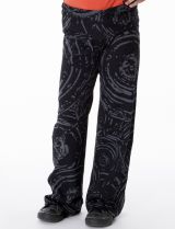 Pantalon original pour fille noir et imprimés Marjolaine 286954