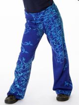 Pantalon pour fille bleu original et imprimés Liviane 286955