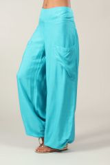 Pantalon turquoise pour femme fluide et agréable Cédric 282915
