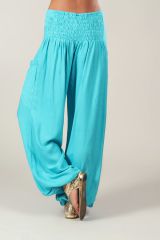 Pantalon turquoise pour femme fluide et agréable Cédric 282916