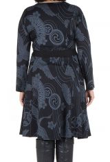 Robe automne hiver Originale pour femme Pulpeuse imprimée chaillenise 300374