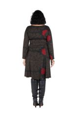 Robe automne hiver Originale pour femme Pulpeuse motifs sakura 300399