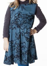 Robe bleue avec des motifs floraux pour enfant 287388