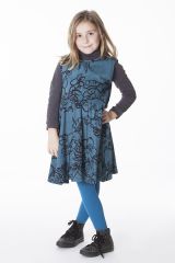 Robe bleue avec des motifs floraux pour enfant 287389