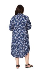 Robe chemise femme grande taille imprimé floral bohème chic Jeanett 325263