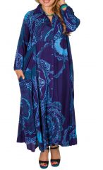 Robe chemisier manches longues grande taille Mihaela