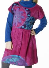 Robe colorée pour petite fille pas chère de couleur rose 287428