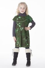 Robe colorée pour petite fille pas chère de couleur vert 287432