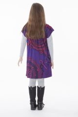 Robe courte imprimée de couleur violette Mathilde 287358