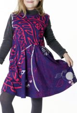 Robe courte violette style ethnique pour enfant 287391