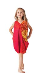 Robe de plage pour Fille Sally Ethnique et Fantaisie Rouge 279874