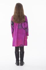 Robe ethnique pour enfant à manches longues rose 287202