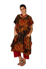 Robe grande taille asymétrique look ethnique-chic Salma 