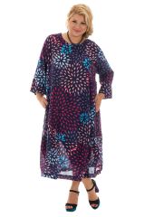 robe grande taille coupe ample avec col rond Onega 293540