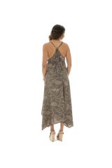 robe longue ample avec col plongeant et fines bretelles Skadi 289775