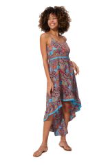Robe longue asymtrique style boho chic femme Brodie