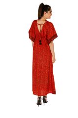 Robe longue bohème estivale et originale Massaoua orange 314443
