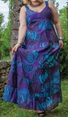 Robe longue d'été Grande Taille Originale et Colorée Béa Violette 284252