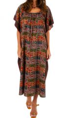 Robe longue fluide pour femme colorée Ghinda violette 314494