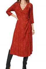 Robe longue portefeuille femme mode floral original Cécilia