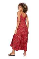 Robe longue rouge à fleurs mariage Arrhye
