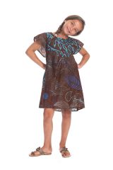 Robe Marron pour Enfant à manches courtes Colorée et Agréable Iga 279832