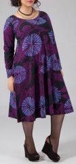 Robe mi-longue Femme ronde Ethnique et Colorée Kaitlyn Violette 274913